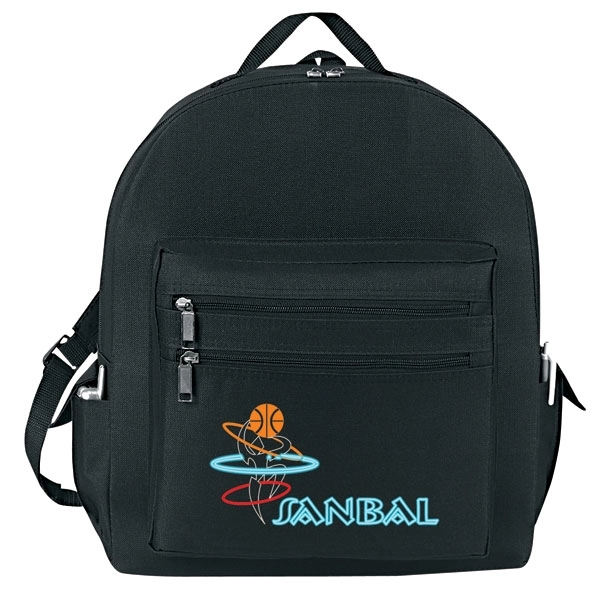 Backpack made of poly 600 denier and measuring 13" x 16"... from ASI 46420 Continental Mkting Svc Inc / CMBags
