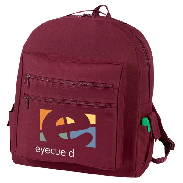 Backpack made of poly 600 denier and measuring 13" x 16"... from ASI 46420 Continental Mkting Svc Inc / CMBags