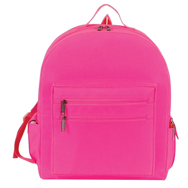 Backpack made of poly 600 denier and measuring 13" x 16"... from ASI 46420 Continental Mkting Svc Inc / CMBags