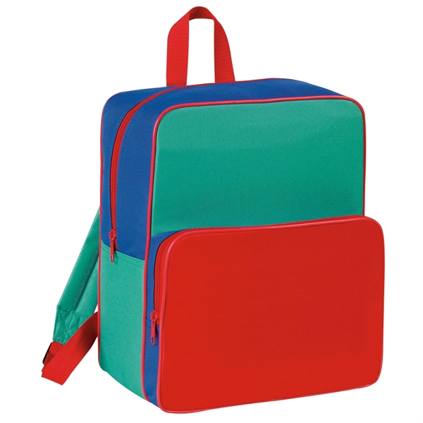 Backpack made of poly 600 denier and measuring 10.5" x 12.5"... from ASI 46420 Continental Mkting Svc Inc / CMBags