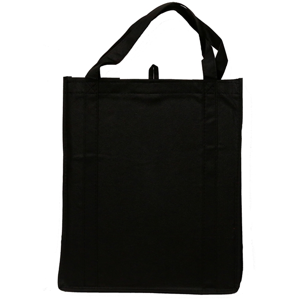 Durable non-woven shopper tote with plastic stability insert. Ideal for groceries,... from ASI 67075 Leprechaun Promotions, LLC