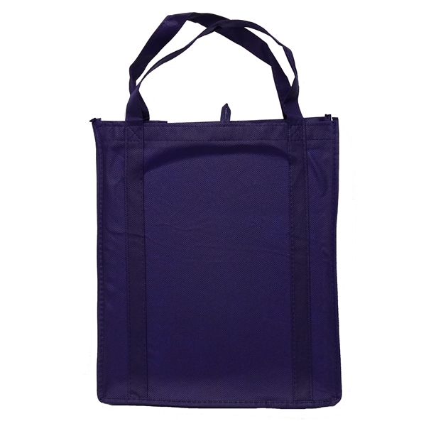 Durable non-woven shopper tote with plastic stability insert. Ideal for groceries,... from ASI 67075 Leprechaun Promotions, LLC