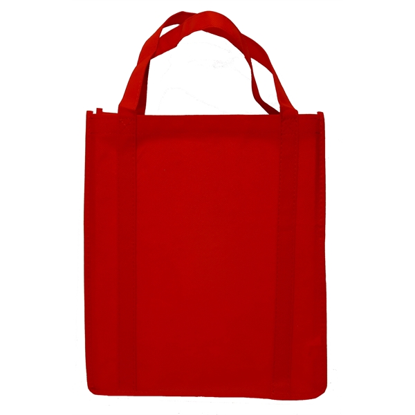 Durable non-woven shopper tote with plastic stability insert. Ideal for groceries,... from ASI 67075 Leprechaun Promotions, LLC
