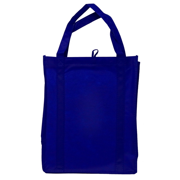Durable non-woven shopper tote with plastic stability insert. Ideal for groceries,... from ASI 67075 Leprechaun Promotions, LLC