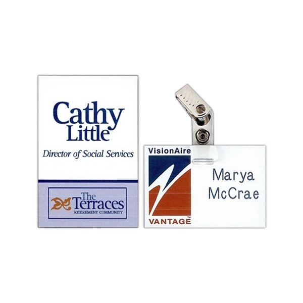 Full color name badge tag with a fast turn? Look no... from ASI 61966 HPG / Beacon Promotions HPG Gold