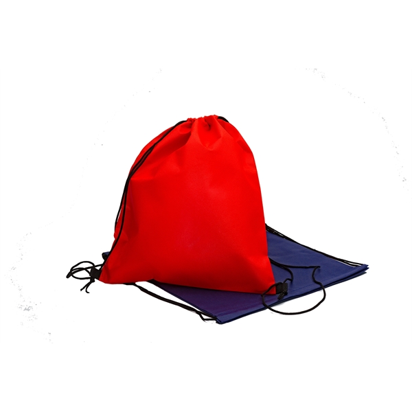 Lightweight non-woven drawstring backpack, perfect for events, schools, gyms, and giveaways.... from ASI 67075 Leprechaun Promotions, LLC