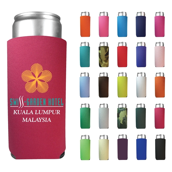 Collapsible 12 oz. Slim Foam Can Cooler - Screen Printed... from ASI 68366 Makana Line LLC / Makana Line