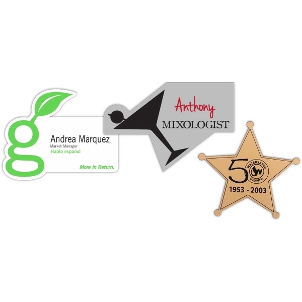 Help your badges stand out with the custom cut New Orleans... from ASI 61966 HPG / Beacon Promotions HPG Gold