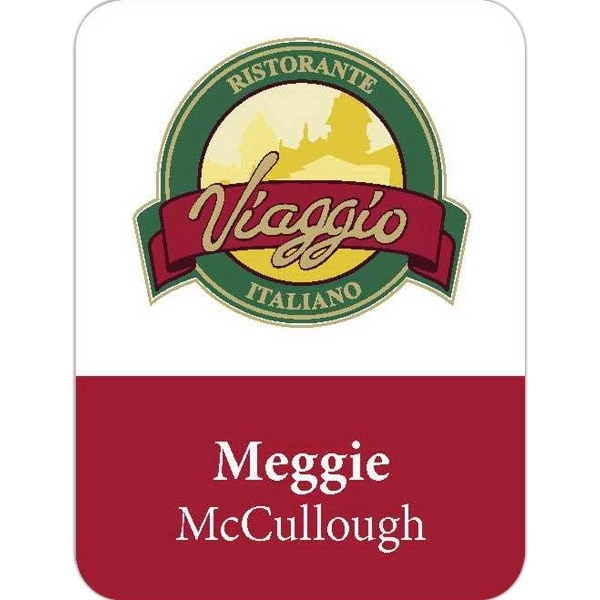 Custom Plastic name tag, 0-3 sq. in.... from ASI 61966 HPG / Beacon Promotions HPG Gold