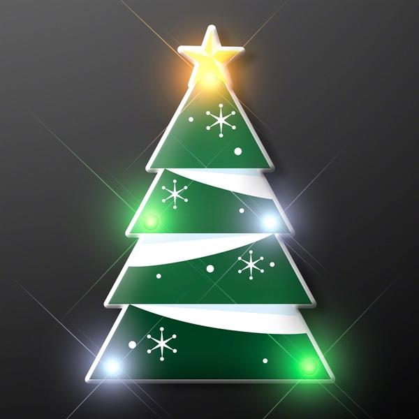 Flashing Christmas Tree LED Lapel Pin, Blank.... from ASI 34194 ALightPromos / Alight Promotional Products