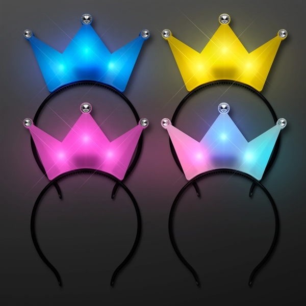 Blank or Imprinted. LED Crown Tiara Headbands, Princess Party Favors... from ASI 34194 ALightPromos
