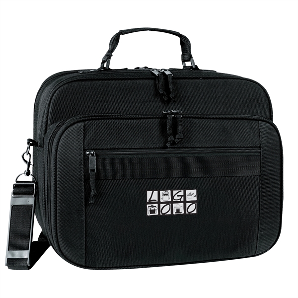 Briefcase made of Poly 1200 denier with heavy backing has an... from ASI 46420 Continental Mkting Svc Inc / CMBags