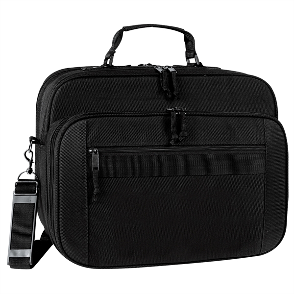 Briefcase made of Poly 1200 denier with heavy backing has an... from ASI 46420 Continental Mkting Svc Inc / CMBags
