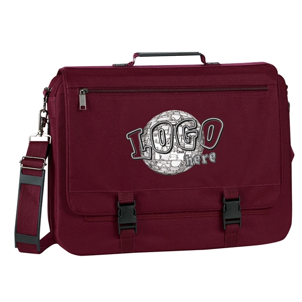 Briefcase made of poly 600 denier and measuring 16.5" x 12"... from ASI 46420 Continental Mkting Svc Inc / CMBags