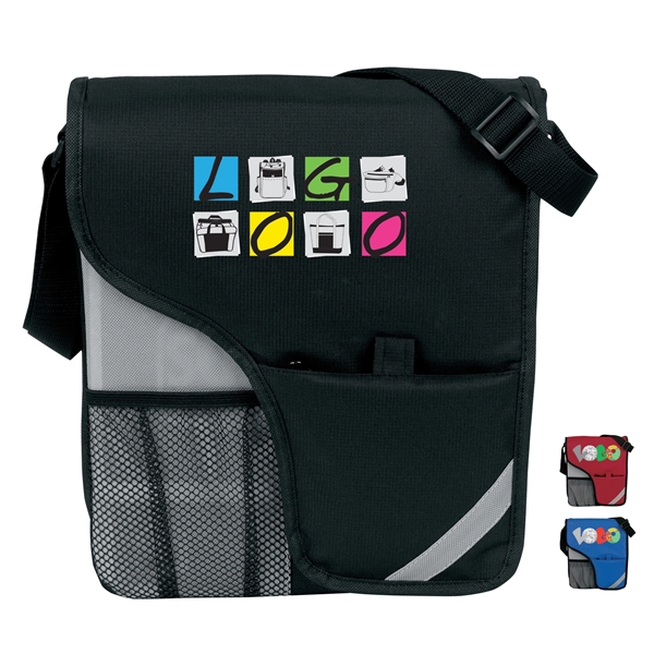 Messenger bag with a flap that conceals the main compartment and... from ASI 46420 Continental Mkting Svc Inc / CMBags