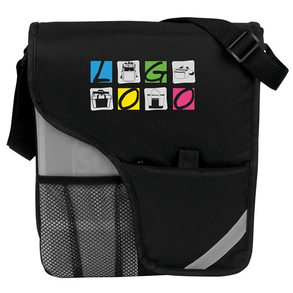 Messenger bag with a flap that conceals the main compartment and... from ASI 46420 Continental Mkting Svc Inc / CMBags
