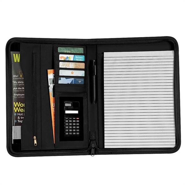 Padfolio made of G-9 soft leatherette features an expandable sleeve pocket,... from ASI 46420 Continental Mkting Svc Inc / CMBags