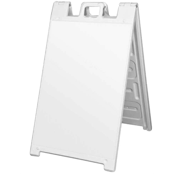 Heavy Duty plastic A-frame sandwich board sign with matte laminated custom... from ASI 30442 Above & Beyond Advertising Products / PromoAdLine