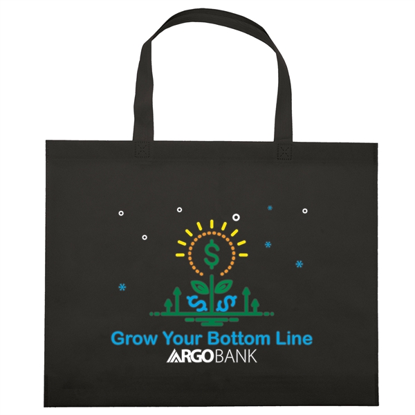 Budget non woven tote with heat-sealed handles.... from ASI 37940 Bag Makers Inc