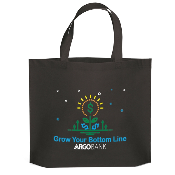 Budget non woven tote with heat-sealed handles.... from ASI 37940 Bag Makers Inc