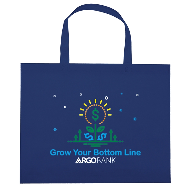 Budget non woven tote with heat-sealed handles.... from ASI 37940 Bag Makers Inc