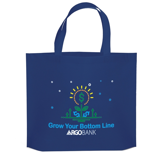 Budget non woven tote with heat-sealed handles.... from ASI 37940 Bag Makers Inc