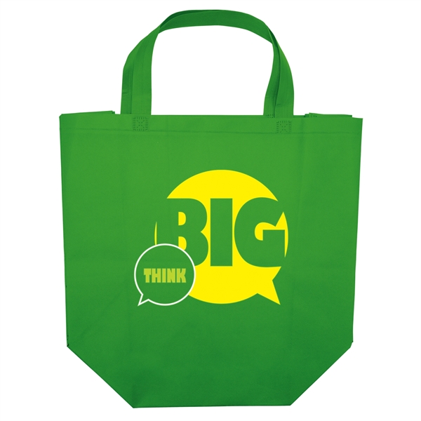 Non woven budget tote with heat-sealed handles.... from ASI 37940 Bag Makers Inc