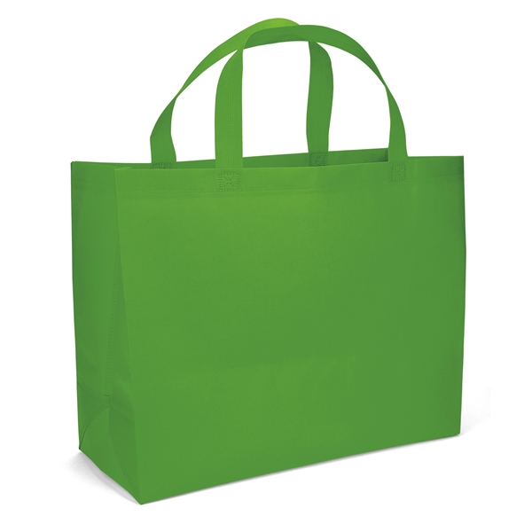 Non woven budget tote with heat-sealed handles.... from ASI 37940 Bag Makers Inc
