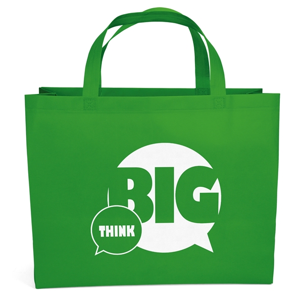 Non woven budget tote with heat-sealed handles.... from ASI 37940 Bag Makers Inc