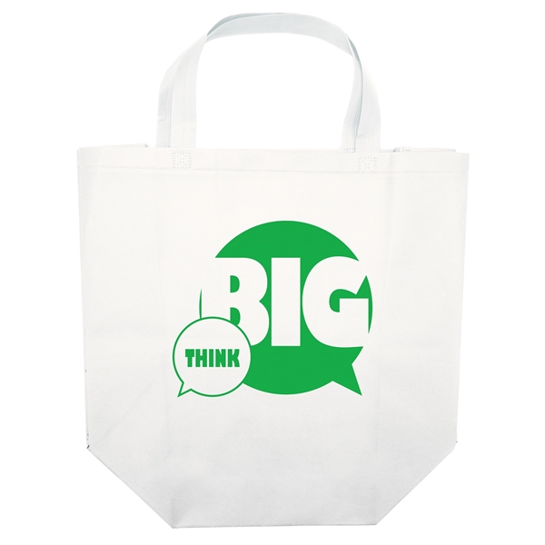 Non woven budget tote with heat-sealed handles.... from ASI 37940 Bag Makers Inc