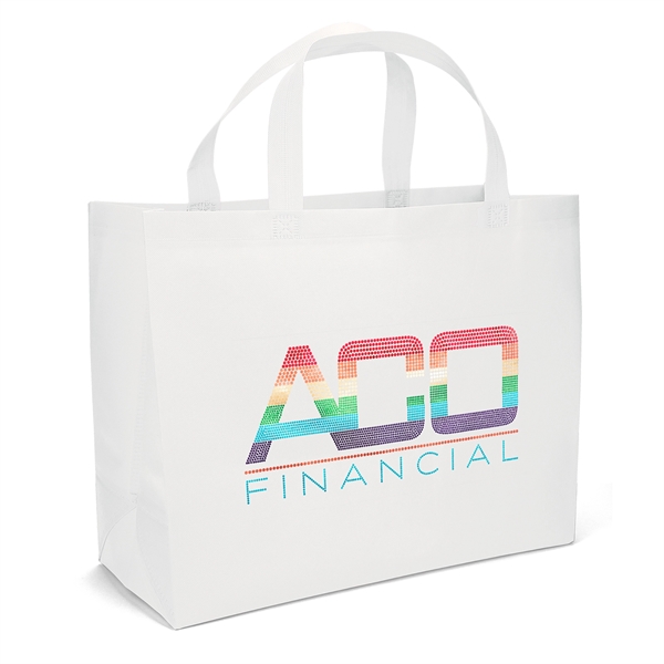 Non woven budget tote with heat-sealed handles.... from ASI 37940 Bag Makers Inc