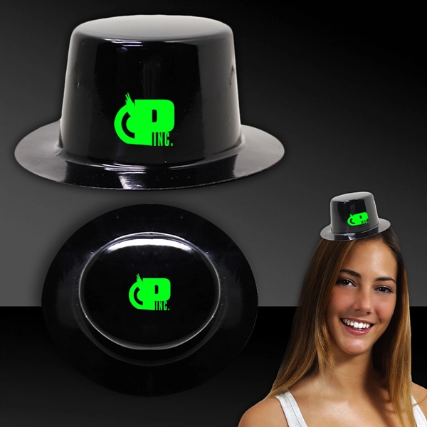 4 3/4" x 2" miniature black plastic top hats; sold by... from ASI 42016 Brighter Promotions Inc