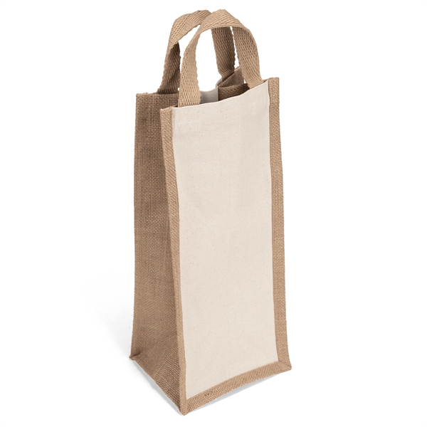 Cotton/jute natural tote with 7/8"W x 8 1/2" long handle.... from ASI 37940 Bag Makers Inc