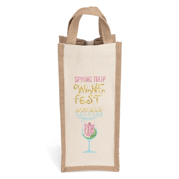 Cotton/jute natural tote with 7/8"W x 8 1/2" long handle.... from ASI 37940 Bag Makers Inc