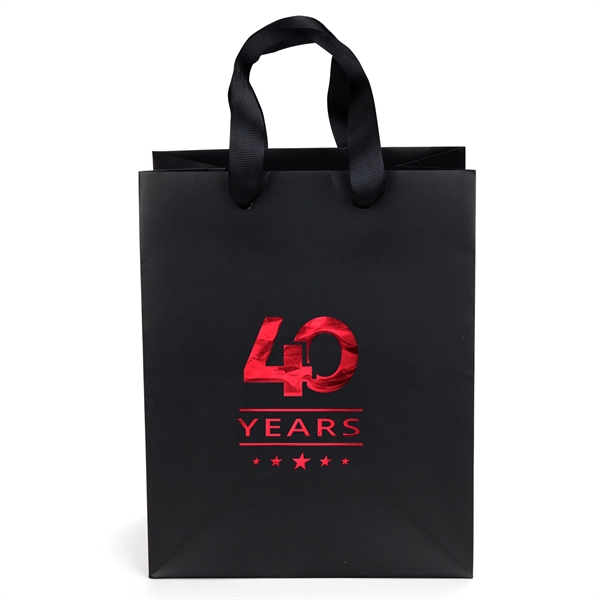 Matte Eurotote made with matte-laminated paper and ribbon handle measures 3/4"W... from ASI 37940 Bag Makers Inc