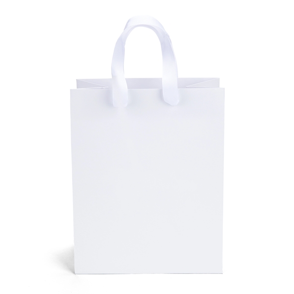 Matte Eurotote made with matte-laminated paper and ribbon handle measures 3/4"W... from ASI 37940 Bag Makers Inc