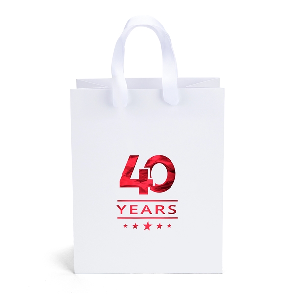 Matte Eurotote made with matte-laminated paper and ribbon handle measures 3/4"W... from ASI 37940 Bag Makers Inc