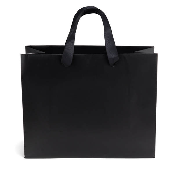 Ribbon handle matte Eurotote with fold-over top. Handles measure 3/4"W x... from ASI 37940 Bag Makers Inc