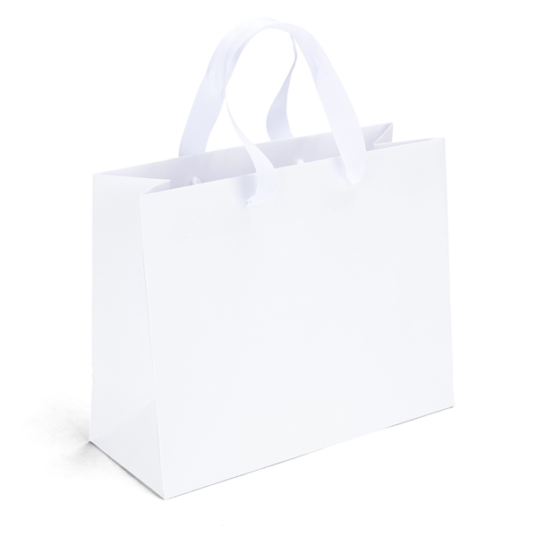 Ribbon handle matte Eurotote with fold-over top. Handles measure 3/4"W x... from ASI 37940 Bag Makers Inc