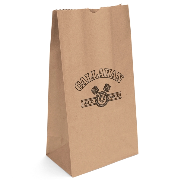 12# S.O.S. paper bag with serrated cut top and side gusset.... from ASI 37940 Bag Makers Inc