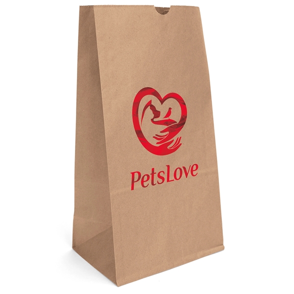 20# S.O.S. paper bag with serrated cut top and side gusset.... from ASI 37940 Bag Makers Inc