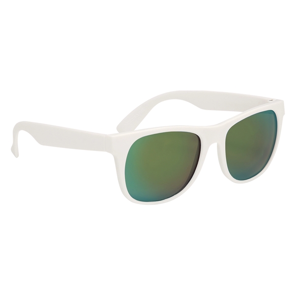 Rubberized sunglasses with mirrored lenses and UV400 protection.... from ASI 61125 Hit Promotional Products / Hit®