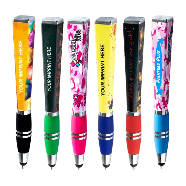 Pen with an elegant grip design, a stylus, and four huge... from ASI 90859 Tempo Industries Inc / Tempoline