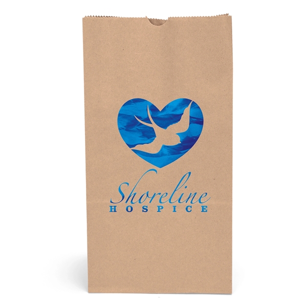 12# S.O.S. paper bag with serrated cut top and side gusset.... from ASI 37940 Bag Makers Inc