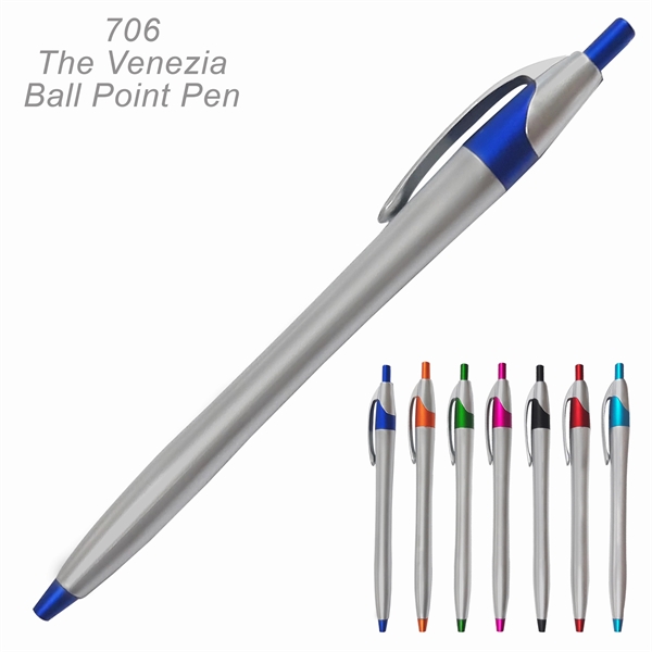 The Venezia Ballpoint Pen In Bright Metalic Colors - Ready Inventory... from ASI 45100 Chulani Promotional Products, Inc / Competitive Edge Innovations/Chulani