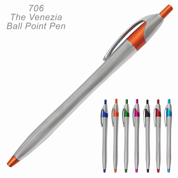 The Venezia Ballpoint Pen In Bright Metalic Colors - Ready Inventory... from ASI 45100 Chulani Promotional Products, Inc / Competitive Edge Innovations/Chulani