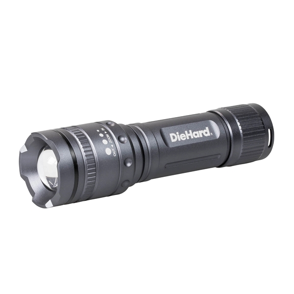 Aluminum flashlight with a cap switch, non-slip handle, and 3 AAA... from ASI 84514 Safety Made
