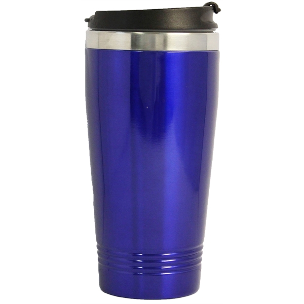 16 Oz. Double wall stainless steel mug with screw on lid.... from ASI 36988 Artek USA Inc