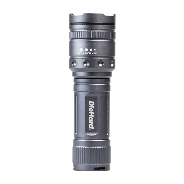 Aluminum flashlight with a non-slip handle and 3 AAA batteries.... from ASI 84514 Safety Made