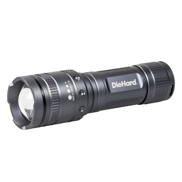 Aluminum flashlight with a non-slip handle and 3 AAA batteries.... from ASI 84514 Safety Made